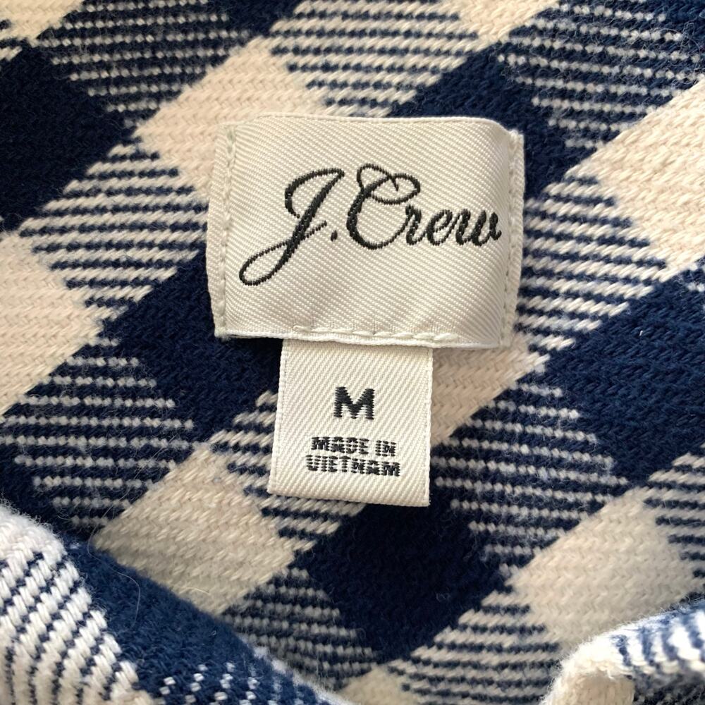 J. Crew Shirt-Jacket in Buffalo Check Flannel Size Medium - Picture 8 of 9